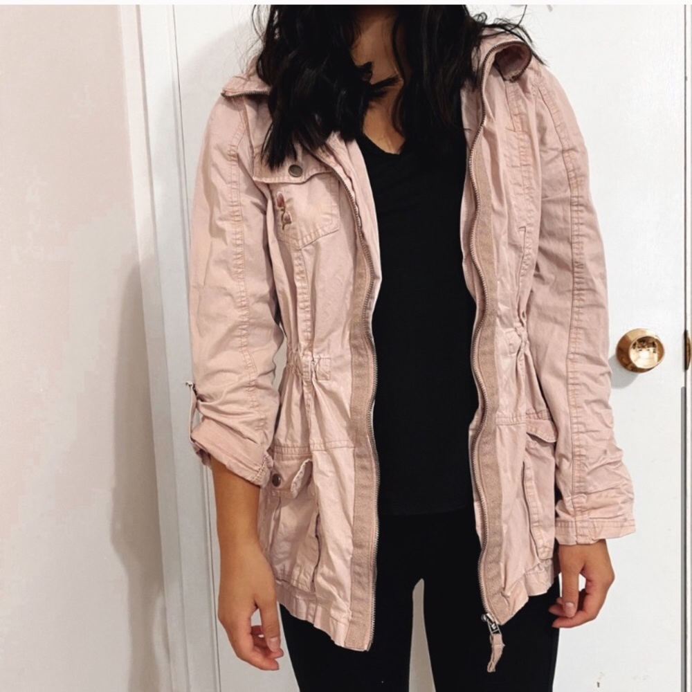 Ashley Pastel Pink Embroidered Utility Jacket - Picture 4 of 10